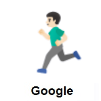 Man Running: Light Skin Tone on Google Android