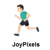 Man Running: Light Skin Tone on JoyPixels
