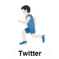 Man Running: Light Skin Tone on Twitter Twemoji
