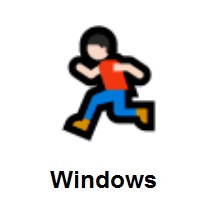 Man Running: Light Skin Tone on Microsoft Windows