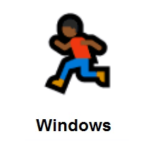 Man Running: Medium-Dark Skin Tone on Microsoft Windows