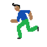 Man Running: Medium-Dark Skin Tone