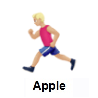Man Running: Medium-Light Skin Tone on Apple iOS