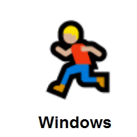Man Running: Medium-Light Skin Tone on Microsoft Windows