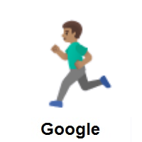 Man Running: Medium Skin Tone on Google Android