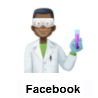 Man Scientist: Dark Skin Tone on Facebook