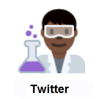 Man Scientist: Dark Skin Tone on Twitter Twemoji