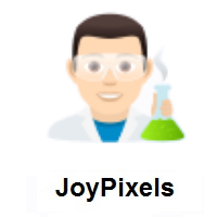 Man Scientist: Light Skin Tone on JoyPixels