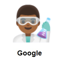 Man Scientist: Medium-Dark Skin Tone on Google Android