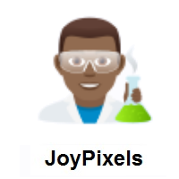 Man Scientist: Medium-Dark Skin Tone on JoyPixels