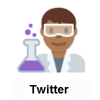 Man Scientist: Medium-Dark Skin Tone on Twitter Twemoji