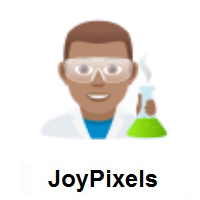 Man Scientist: Medium Skin Tone on JoyPixels