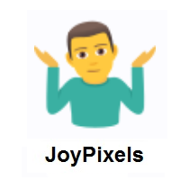 Man Shrugging on JoyPixels
