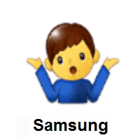 Man Shrugging on Samsung
