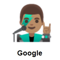 Man Singer: Medium Skin Tone on Google Android