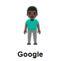 Man Standing: Dark Skin Tone on Google Android