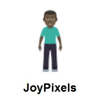 Man Standing: Dark Skin Tone on JoyPixels