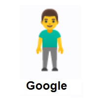 Man Standing on Google Android