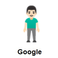 Man Standing: Light Skin Tone on Google Android