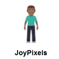 Man Standing: Medium-Dark Skin Tone on JoyPixels