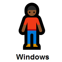 Man Standing: Medium-Dark Skin Tone on Microsoft Windows