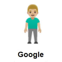 Man Standing: Medium-Light Skin Tone on Google Android