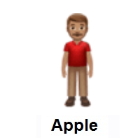 Man Standing: Medium Skin Tone on Apple iOS