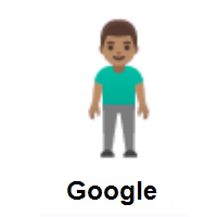Man Standing: Medium Skin Tone on Google Android