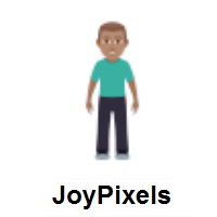 Man Standing: Medium Skin Tone on JoyPixels