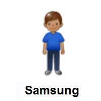 Man Standing: Medium Skin Tone on Samsung