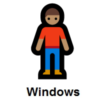 Man Standing: Medium Skin Tone on Microsoft Windows