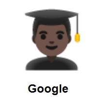 Man Student: Dark Skin Tone on Google Android