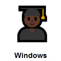 Man Student: Dark Skin Tone on Microsoft Windows