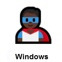 Man Superhero: Dark Skin Tone on Microsoft Windows