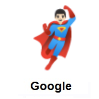 Man Superhero: Light Skin Tone on Google Android