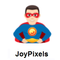 Man Superhero: Light Skin Tone on JoyPixels