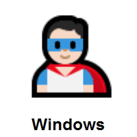 Man Superhero: Light Skin Tone on Microsoft Windows