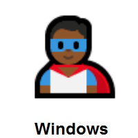 Man Superhero: Medium-Dark Skin Tone on Microsoft Windows