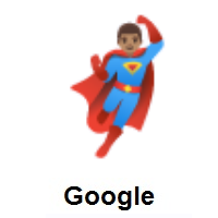 Man Superhero: Medium Skin Tone on Google Android