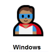 Man Superhero: Medium Skin Tone on Microsoft Windows
