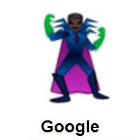 Man Supervillain: Dark Skin Tone on Google Android