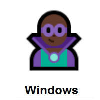 Man Supervillain: Dark Skin Tone on Microsoft Windows