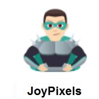 Man Supervillain: Light Skin Tone on JoyPixels