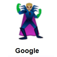 Man Supervillain: Medium-Light Skin Tone on Google Android