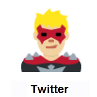 Man Supervillain: Medium-Light Skin Tone on Twitter Twemoji