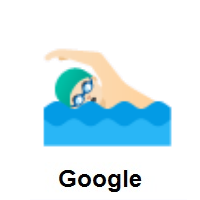Man Swimming: Light Skin Tone on Google Android