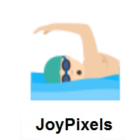 Man Swimming: Light Skin Tone on JoyPixels