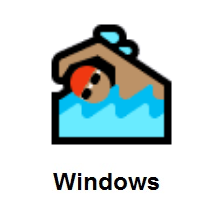 Man Swimming: Medium Skin Tone on Microsoft Windows