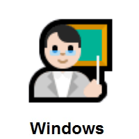 Man Teacher: Light Skin Tone on Microsoft Windows