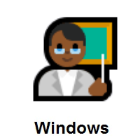 Man Teacher: Medium-Dark Skin Tone on Microsoft Windows